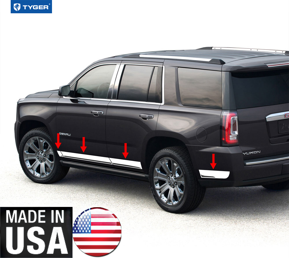 TYGER For Chevy Rockers Panel Trim 152020 Tahoe/Yukon 5 1/2'' Wide 8PC