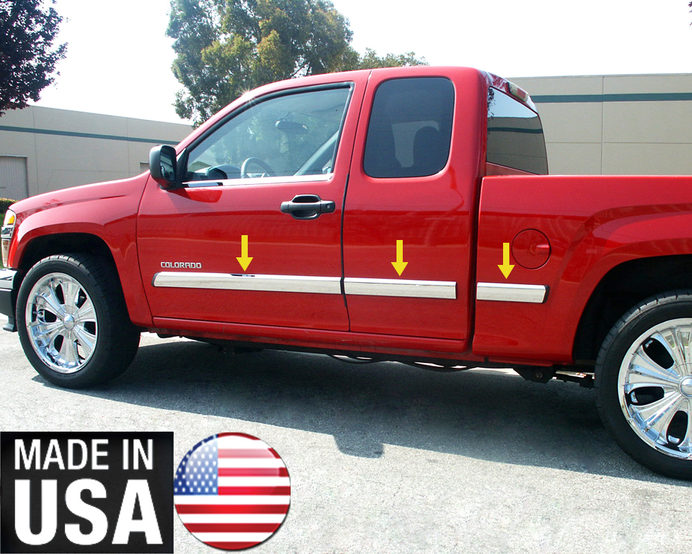 TYGER For 0509 Colorado/GMC Canyon Ext Cab Body Side Molding Trim 3.25