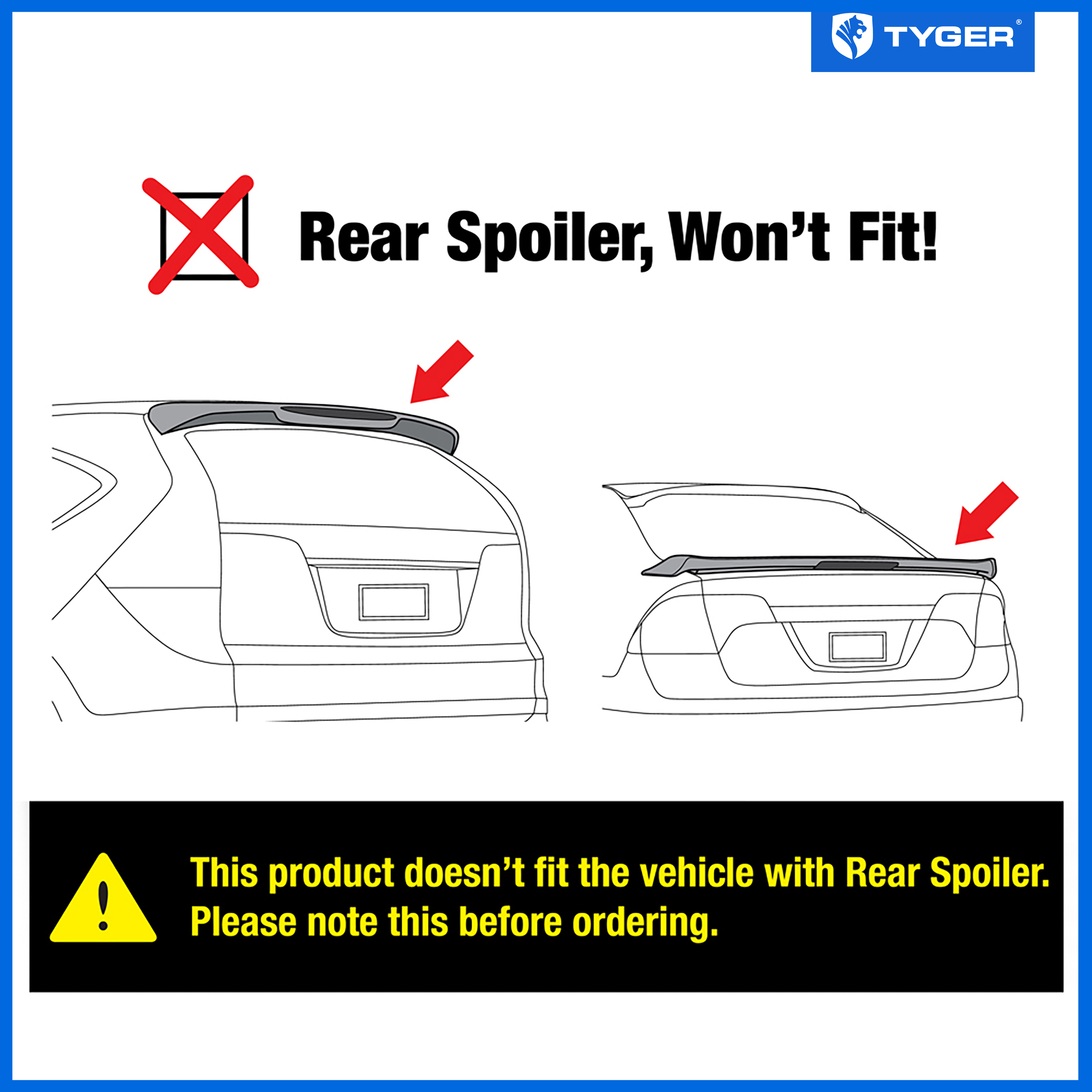 TYGER Deluxe 2-Bike Trunk Mount Black Carrier Rack Fits Sedan//Hatchback//SUV//Van